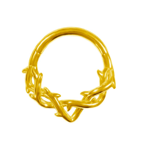 Vine Septum Nose Ring Piercing Hinged Clicker Stainless Steel Daith Clicker Helix Cartilage