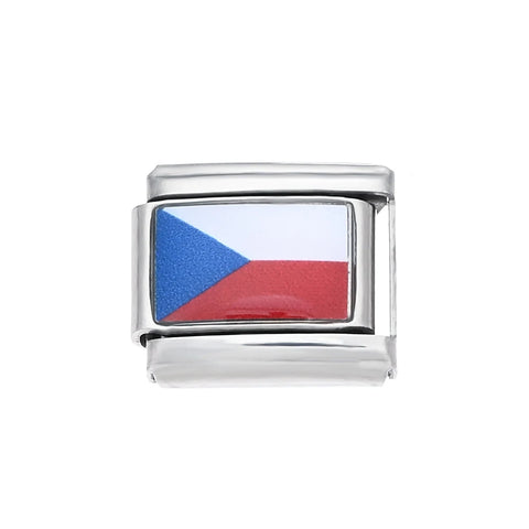 Colorful World Flag Italian Charm Links