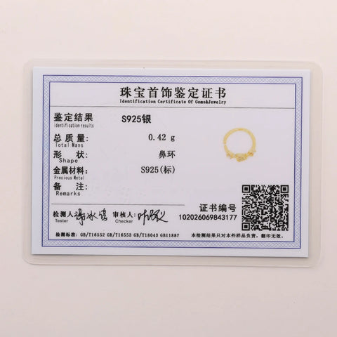 Sterling Silver Pierceing Nose Ring Simple Round Twist Rope Nose Ring Women