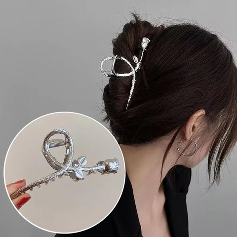 Korean Metal Geometric Hair Claws Barrettes Elegant Hair Clips Crab Hollow Out Hairpin