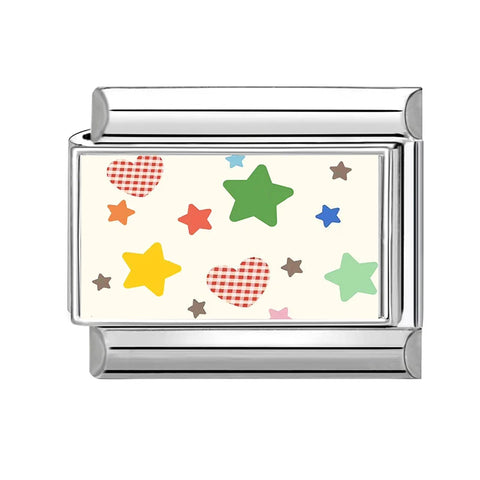 Grey Heart Cat Flower Skull Bead Italian Charm Links