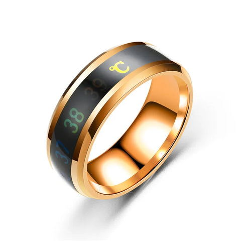 Temperature Couple Ring Titanium Steel Mood Emotion Feeling Intelligent Sensitive Rings