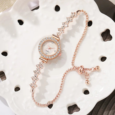 Simple Quartz Wristwatches Small Dial Watches Bracelet Ladies Watch Gift Clock