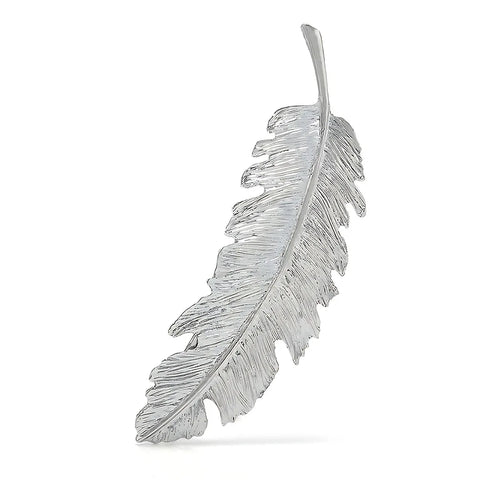 Vintage Hair Clip Feather Leaf Shape Barrette Metal Hairpins For Women