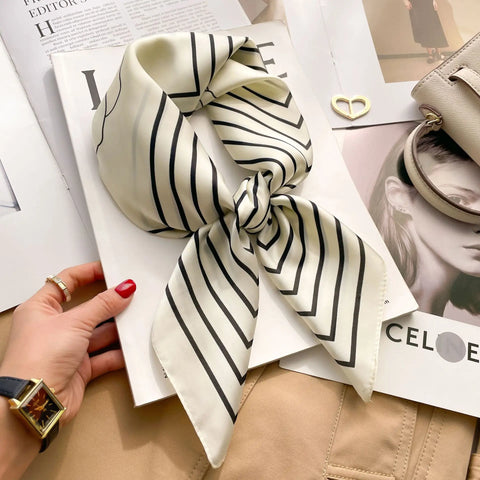 Silk Shawl Square Scarf Women Summer Hijab Wraps Neckerchief