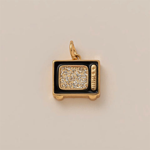 DIY zirconium inlaid gourmet sports pendant with gold plating and color retention