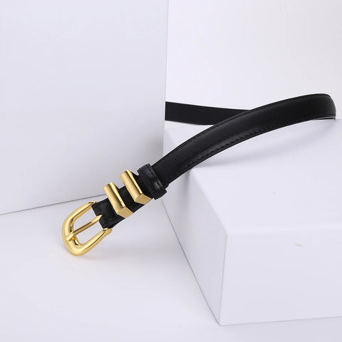 Leather cowhide hot style ladies' versatile decoration belt