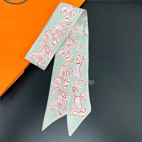 Saddle Print Summer Scarf Brand Design Women Skinny Bag Scarves