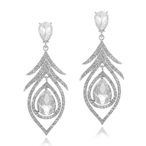 Elegant Hollow out Full Drill Crystal Women's Earrings