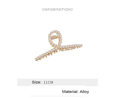 Korean Metal Geometric Hair Claws Barrettes Elegant Hair Clips Crab Hollow Out Hairpin