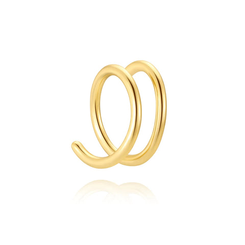 Sterling Silver Pierceing Nose Ring Simple Round Twist Rope Nose Ring Women