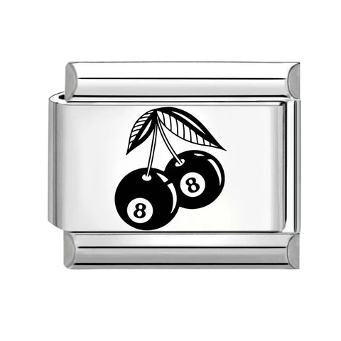 Black Engraving  Eye Jellyfish Butterfly Sun Moon Silver Charm Links