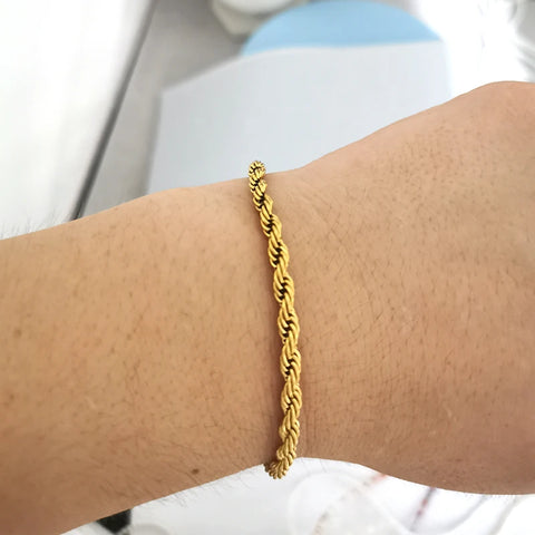 2 3 4mm Bracelet for Women & Men Stainless Steel