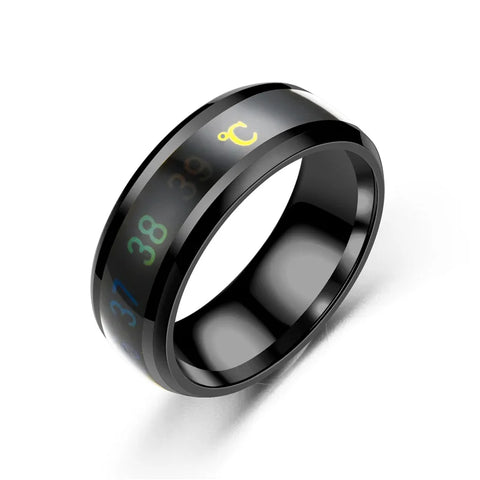 Temperature Couple Ring Titanium Steel Mood Emotion Feeling Intelligent Sensitive Rings