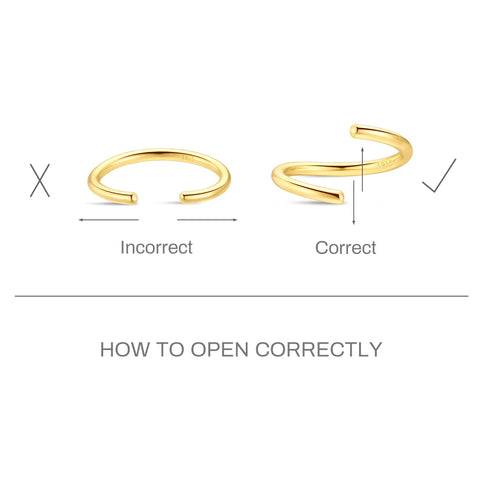 Sterling Silver Pierceing Nose Ring Simple Round Twist Rope Nose Ring Women