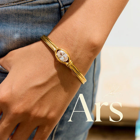 Stainless Steel Chunky Cuff Bracelet for Women