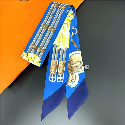 Saddle Print Summer Scarf Brand Design Women Skinny Bag Scarves