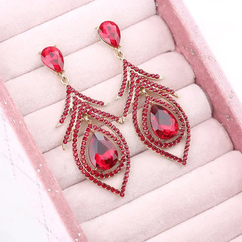 Elegant Hollow out Full Drill Crystal Women's Earrings