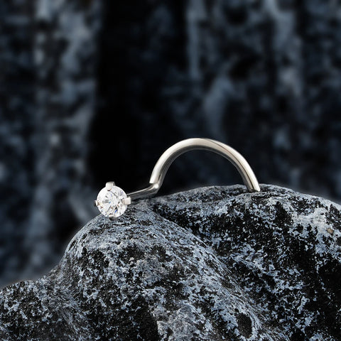 Titanium 20G Nose Stud Ring Hypoallergenic CZ/Ball/Heart/Star Nose Piercing