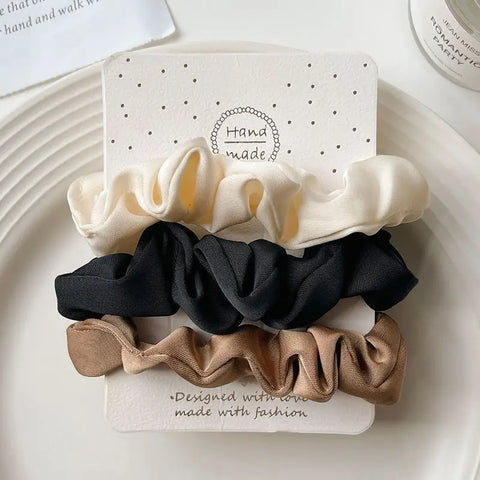 Elegant Satin Hair Scrunchies for Women Softer Than Elastic Bands Hair Rope Ponytail