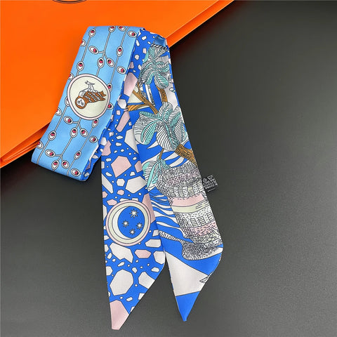 Saddle Print Summer Scarf Brand Design Women Skinny Bag Scarves