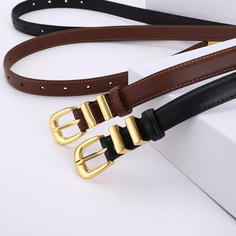 Leather cowhide hot style ladies' versatile decoration belt