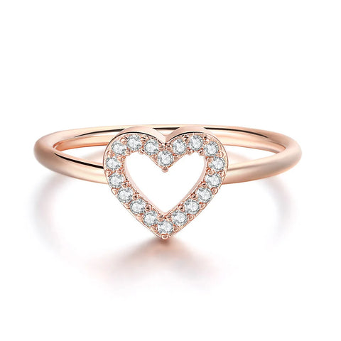 Romantic Infinity Heart Love Rings For Women Wedding Engagement Couple Rings