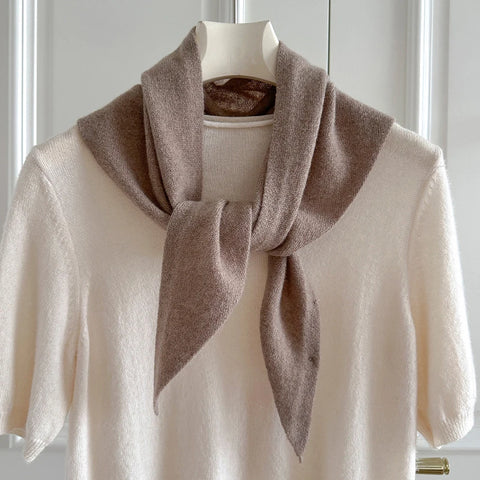 Triangle Scarf 100% Wool Triangular Scarves Women Headscarf