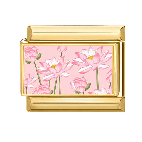 Golden Cute Lovely Cat Dogs Bow Cherry Tulip  Charm Links