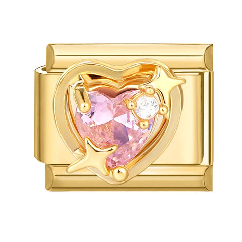 Golden Butterfly Leaf Moon Cat Flower Italian Charm Links