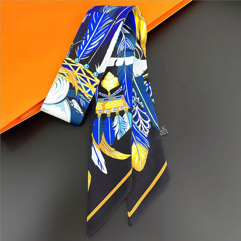 Saddle Print Summer Scarf Brand Design Women Skinny Bag Scarves