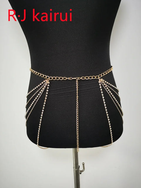 Sexy Rhienstone Waist Belly Chains Fashion Style Waist Belly Chains