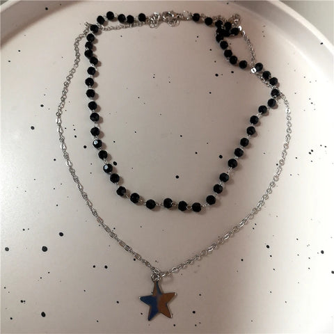 Red Butterfly Star Heart Cross Pendant Ghost Claw Choker Charms Necklaces