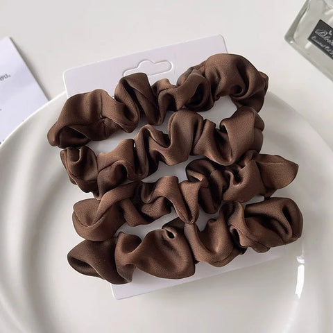 Elegant Satin Hair Scrunchies for Women Softer Than Elastic Bands Hair Rope Ponytail