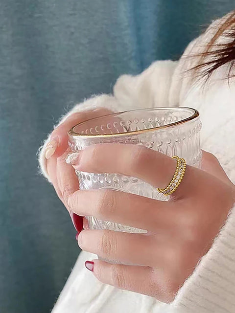 Sterling Silver Simple Classic Gorgeous Round Zircon Ring For Women Engagement Wedding