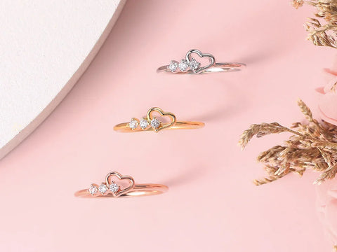 Romantic Infinity Heart Love Rings For Women Wedding Engagement Couple Rings