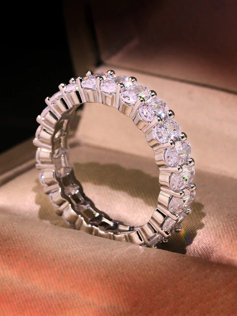 Sterling Silver Original Zircon Oval Fashion Ring for Women Gift Engagement Wedding Luxury