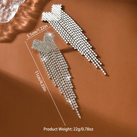 Super Flash Exquisite Korean Edition Evening Banquet High End Charm Earrings