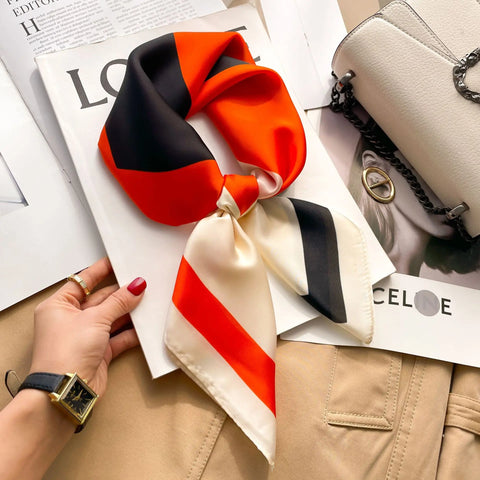 Silk Shawl Square Scarf Women Summer Hijab Wraps Neckerchief