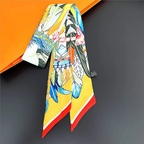 Saddle Print Summer Scarf Brand Design Women Skinny Bag Scarves