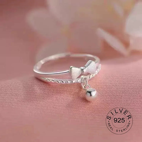 Sterling Silver Rings For Women Geometric Fine Jewelry Finger Adjustable Plant Leaf Star Zircon Ring