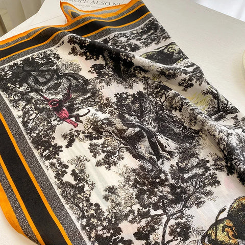 Cotton Handkerchief Women Neck Scarves Fashion Shawls and Wraps Bandana