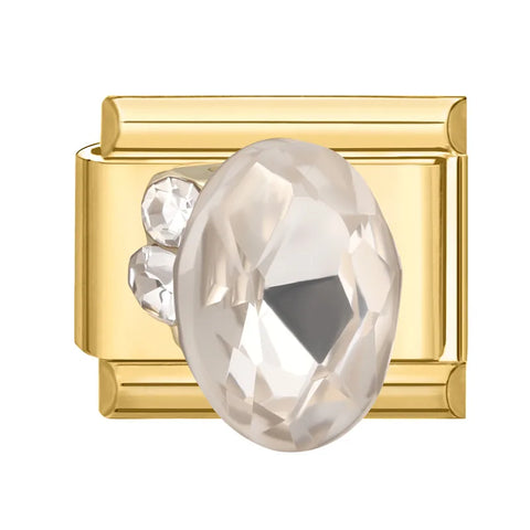 Golden Heart Butterfly Sun Flower Pearl Zircon Italian Charm Links