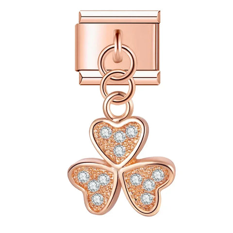 Flower Bowknot Crown Moon Dazzling Charm Links