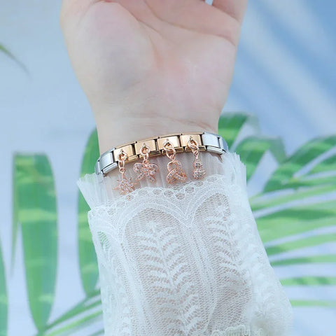 Flower Bowknot Crown Moon Dazzling Charm Links