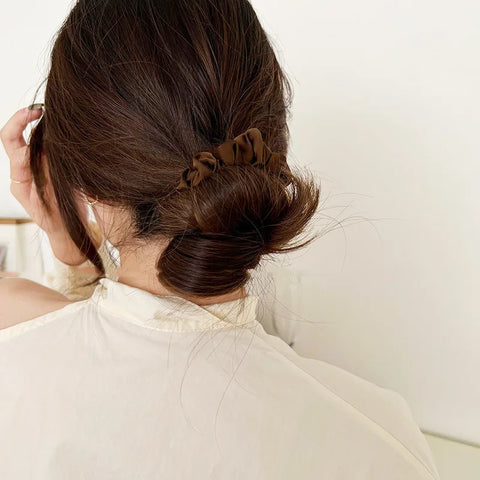 Elegant Satin Hair Scrunchies for Women Softer Than Elastic Bands Hair Rope Ponytail