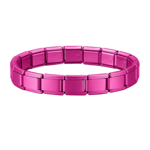 Women Men's High Quality Stainless Steel DIY 9MM Width Italian Elastic Charm Bracelet