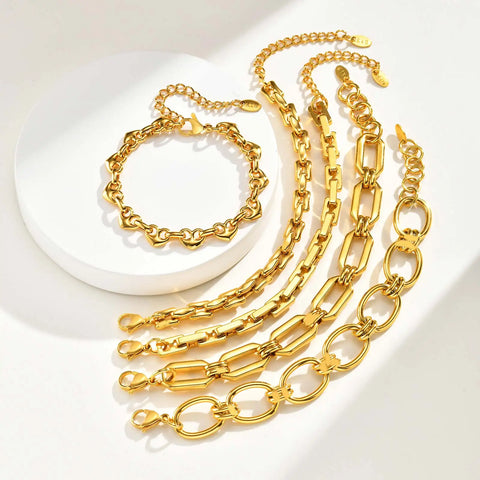 Minimalist Stainless Steel Chunky Chain Bracelet