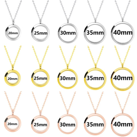 Round Living Memory Photo Relicario Locket Pendant Floating Charms Picture Necklaces