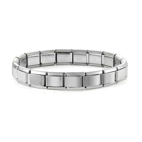 Women Men's High Quality Stainless Steel DIY 9MM Width Italian Elastic Charm Bracelet